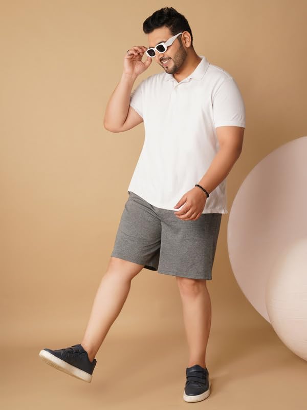 Image of OOMPH! Men's Short for Summer | Stretchable Fabric | Breathable & Lightweight | Casual Lounge Short with Elastic Waistband & Drawstring