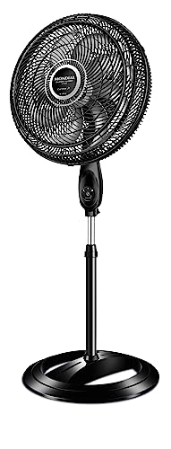 MONDIAL Ventilador Coluna Turbo 8 Pás Control - 40cm, 220V, Preto/Prata, 140W - VTX-40C-8P-CR