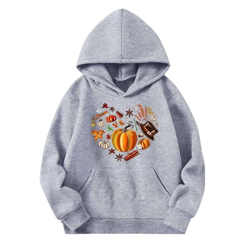 Trendy Hoodies for Girls Pumpkin Graphic Hooded Sweatshirt Tops Cute Oversized Pullover 2025 Fashion Winter Clothes3