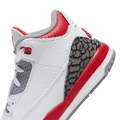 Jordan Baby Boy's 3 Retro (Infant/Toddler) White/Fire Red/Black/Cement Grey 4 Toddler M3