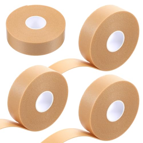 Image of Oruola 4Rolls Toe Tape for Pointe Shoes, Waterproof Tape for Skin,1 in x 5.47 Yards Foam Tape for Anti-wear Heel, Tapes Medical for Point Shoes Hand Foot Toe Protector Prevention Skin Feet Chafing