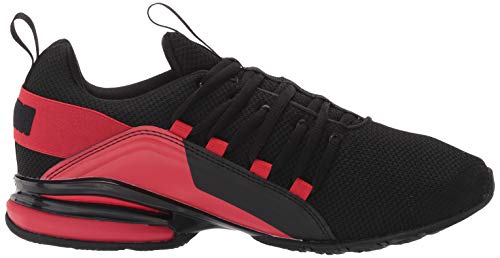 Image of PUMA mens Axelion Running Shoe, Black /High Risk Red, 13 Wide US