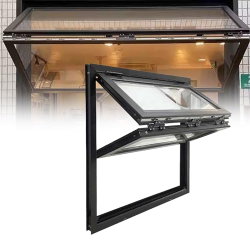 Ventana de aleación de aluminio vertical con vidrio templado de diseño