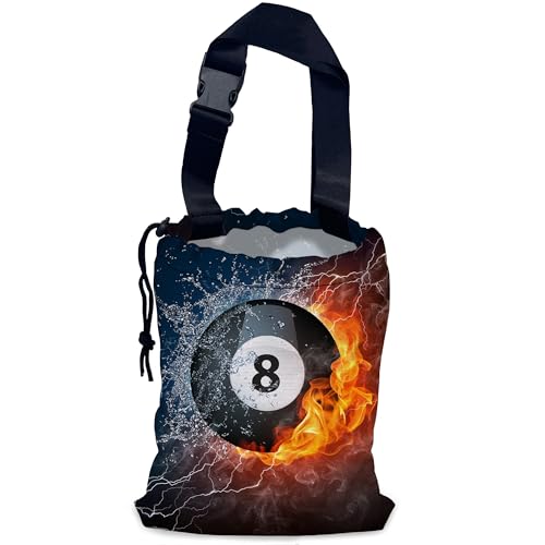 Image of Billiards Ball Car Garbage Bag,Waterproof Small Car Trash Bag Hanging Back of Seat,Drawstring Hanging Car Trash Bag with Adjustable Buckle for Car Accessories