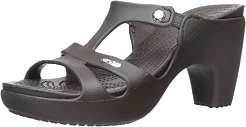 crocs Women's Cyprus V Heel W Dress Sandal, Espresso/Espresso, 11 B(M) US