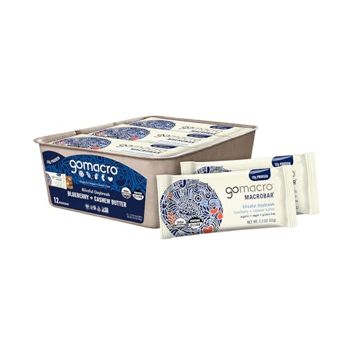 GoMacro Macrobar Organic Vegan Protein Bars -...