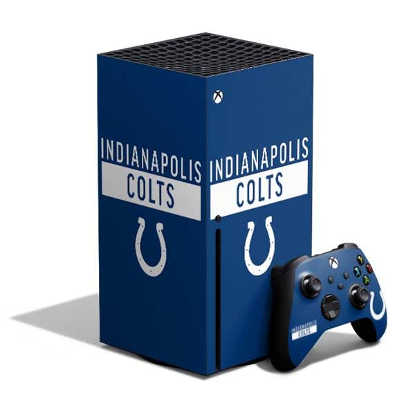 Skinit Decal Gaming Skin Compatible with Xbox Series X Bundle - Officially Licensed NFL Indianapolis Colts Blue Performance Series Design