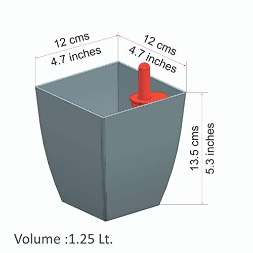 Image of UGAOO Garden Pots and Planters for Plants - Square, 5 Inch, Set of 5