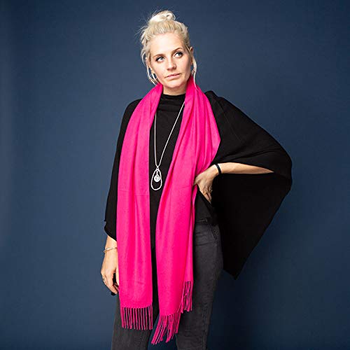 Faux Pashmina Shawl (Fuchsia)3