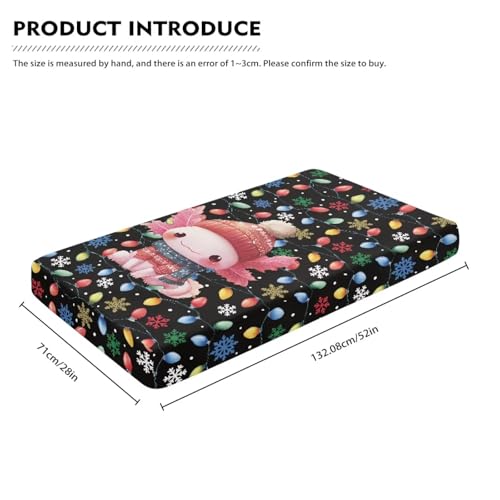 Image of Christmas Crib Sheet for Baby Boys Girls Soft Comfy Crib Mattress Cover 28 inchx52 inch Standard Crib Bedding Sets Toddler Mattress Covers, Axolotl Newborn Infant Crib Sheets