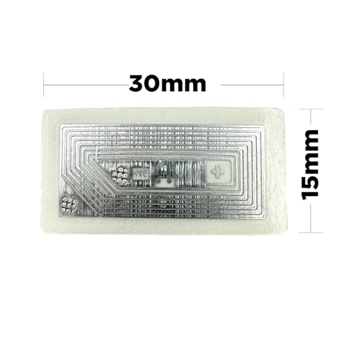 Image of RRHFT10 13.56 MHz ISO15693 ISO18000-3 ICODE SLIX HF RFID Wet Inlay Label Tag - 30 X 15mm, Pack of 100