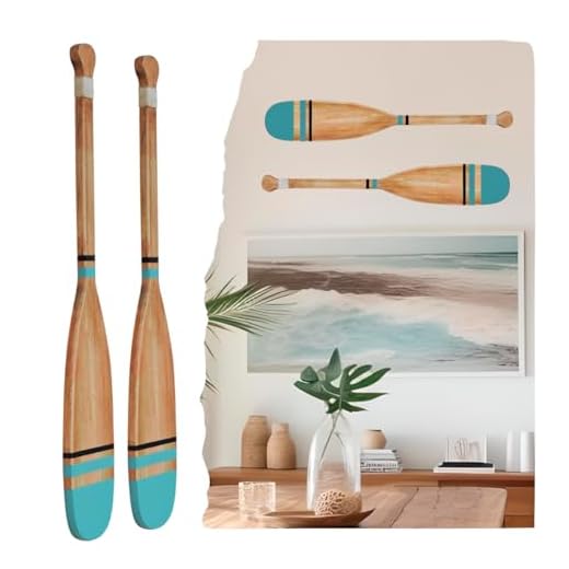 Remo Canadense Decorativo De Madeira Kit 2 Remos De Parede (Par Remo, Pintado)