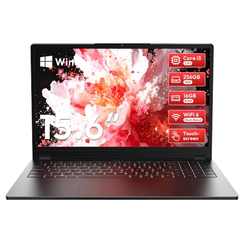 2-in-1 Laptop 15,6 Zoll mit Windows 11, Core i3-10100Y, 16GB RAM, 256GB SSD