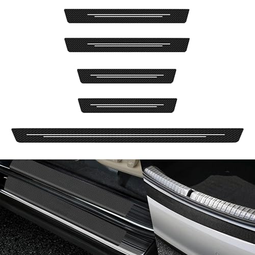 5 Piezas Protectores Umbral Puerta, Protectoras para Umbral de Puerta, Pegatinas Umbral de Puerta de Coche Protector Puerta Coche Adhesivo Umbral Puerta para Mayoría de los Coches