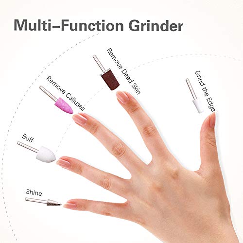 TOUCHBeauty Elektrische Nagelfeile Maniküre und Pediküre Set 10 in 1 Nagelbohrer mit LED Licht Nagelpuffer Polierer… – Bild 4