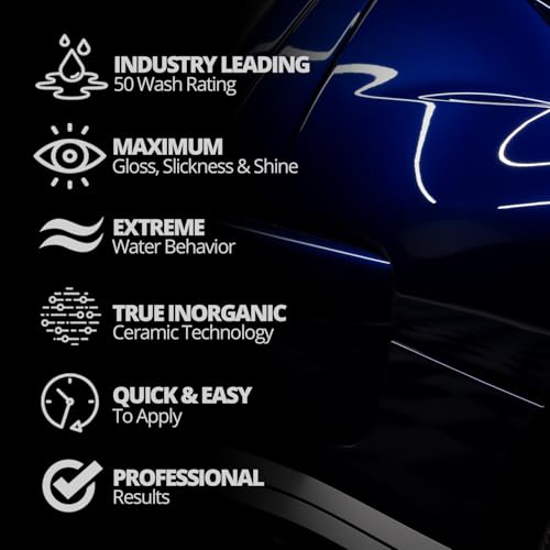 CERAKOTE® Platinum Rapid Ceramic Paint Sealant Spray - 14 oz. - 50 Wash Rating - Maximum Gloss & Shine – Extremely Hydrophobic – Unmatched Slickness - Ceramic Spray Coating - Image 5