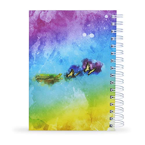 Caderno Borboletas Capa Dura e Toque Aveludado 125 folhas