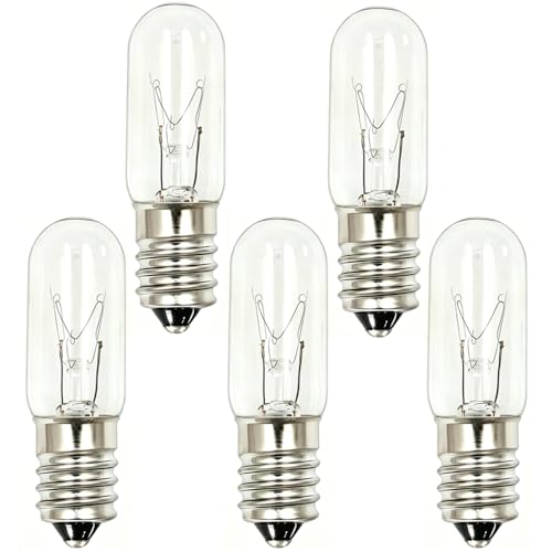 Sunnylinn 15W E14 Scentsy Mini Wax Warmer Light Bulb 230V Small Edison Screw Scentsy Light Bulbs Warm White 2700K Dimmable Salt Lamp Bulbs Pygmy Bulb for Scentsy Plugin Mini Warmers (5-Pack).