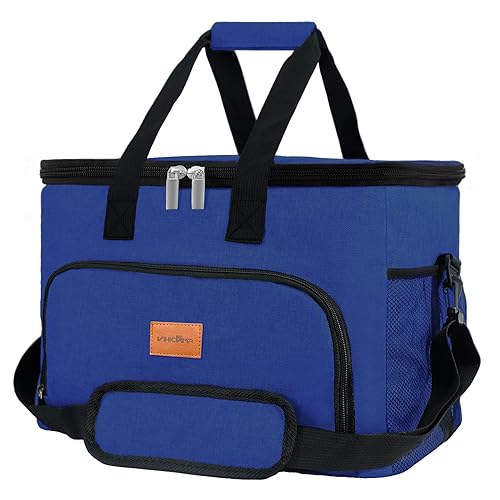 Image of Portable Soft Cooler Bag - 24 /60 Can Insulated Camping Cooler, Leakproof Collapsible Soft Sided Cooler for Drink, Suitable for Picnic, Beach, Outdoor, Lunch, Work, Ice Chest