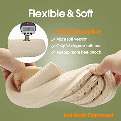 Image of EQUICK Cloud Slides Pillow Slippers for Women and Men | Shower Slippers Bathroom Sandals | Ultra Soft | Cushioned Thick Sole | Indoor & Outdoor