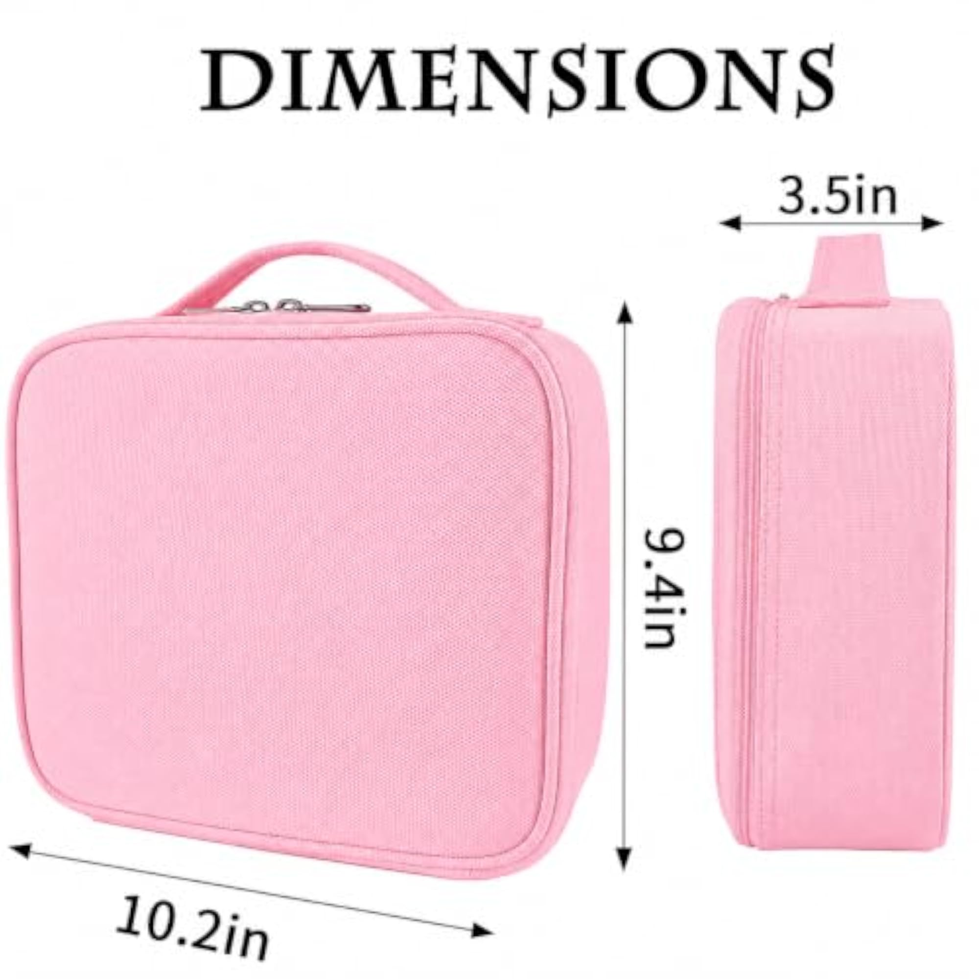 Professional Cosmetic Train Case with Adjustable Dividers