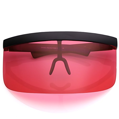 Image of zeroUV Visor Sunglasses for Men and Women, Futuristic Face Shield Glasses with UV400 Protection 172mm