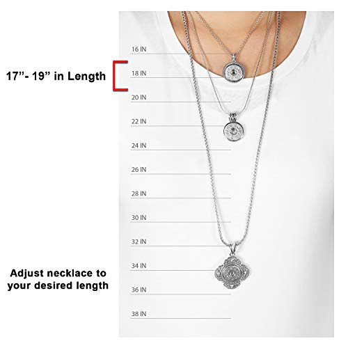 Ginger Snaps Bling Necklace | Interchangeable, Customizable & Adjustable Snap Jewelry Collection | Button Charms for Necklaces, Bracelets & Rings | Standard Size | SN90-412