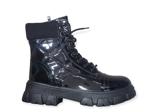 Wild Diva Presley-31 Womens Lug Sole Ankle Combat & Lace-up Boots