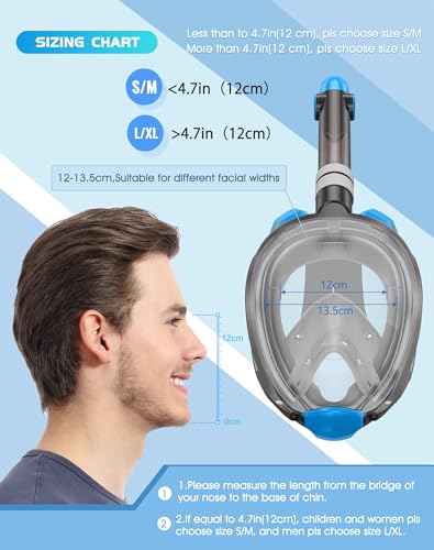 image for Greatever G2 Full Face Snorkel Mask with Latest Dry Top System,Foldabl