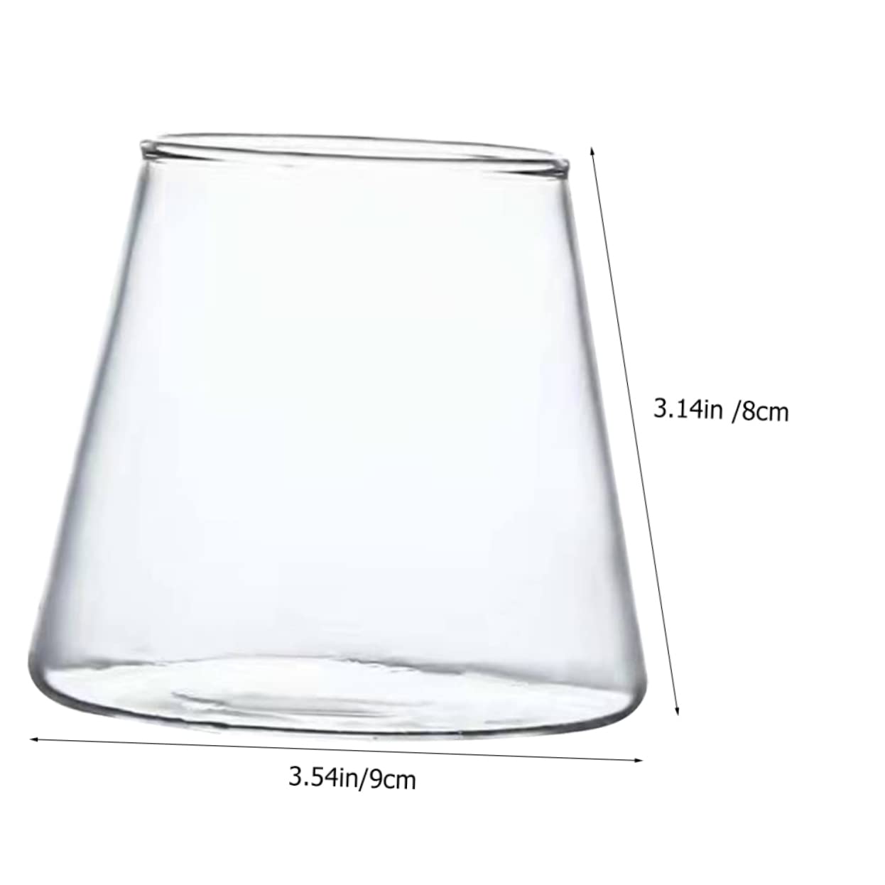 PRETYZOOM 5 Juegos Copa De Vino Platillo Tazas Medidoras Agua Tazas Negras Café Té Cerveza Lata Vaso Cerveza Copa De Coctel Martini Copa De Coctel Creativa Vidrio Transparent 2 Piezas * 5
