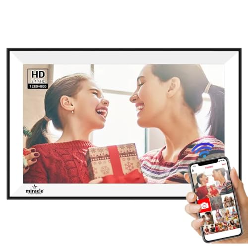 Image of 15.6 Inch Large Digital Photo Frame, Digital Picture Frame WiFi, IPS HD Touch Screen 32GB Storage Photo Frame with Auto-Rotate Instant Share Photo /Video Sharing via Frameo App, Gift for Mom