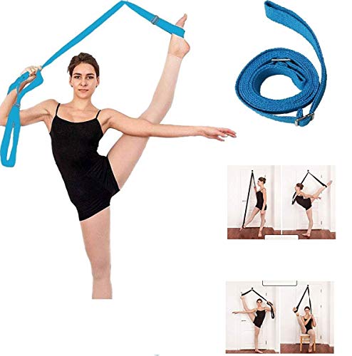kuou Leg Stretcher Band on Door, Flexibility Stretching Leg Stretcher Strap with Loops For Dance Gymnastic Exercise