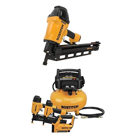BOSTITCH Framing Nailer (F21PL) and Air Compressor Combo Kit (BTFP3KIT)