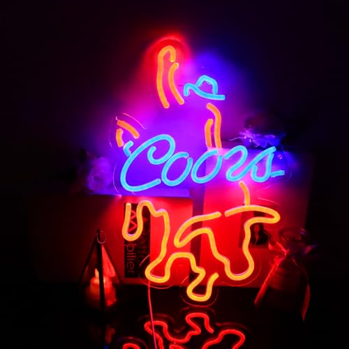 Pinlangdou Cors Neon Signs Coor for Wall Decor Neon Wyoming Led Cowboys Signs Suitable for Bedroom Man Cave Bar Pub Restaurant Gift Led Art Wall Decor