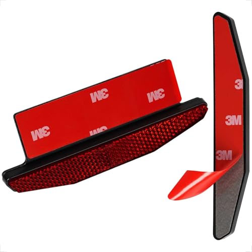 evermotor Catadioptrico Moto Homologado, 2 Piezas 125mm Trapezoide Reflector con 1x Placa de 150°, Mini Ojo de Gato Trasero Reflectante para Motocicleta