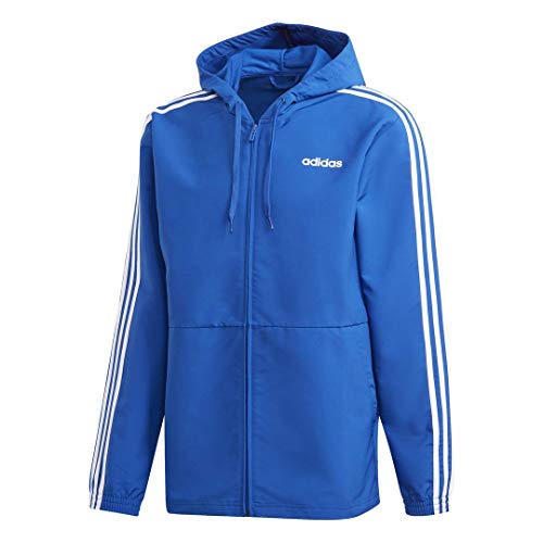 Image of adidas Male Essentials 3-Stripes Woven Windbreaker, Team Royal Blue /White , L