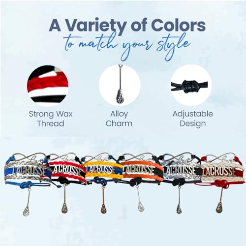 SportyBella Lacrosse Bracelets For Girls - Adjustable Charm Bracelet w/Infinity Symbol & Silver Lacrosse Stick Charm. Friendship Bracelet Gifts for Players, Teams & Coaches4