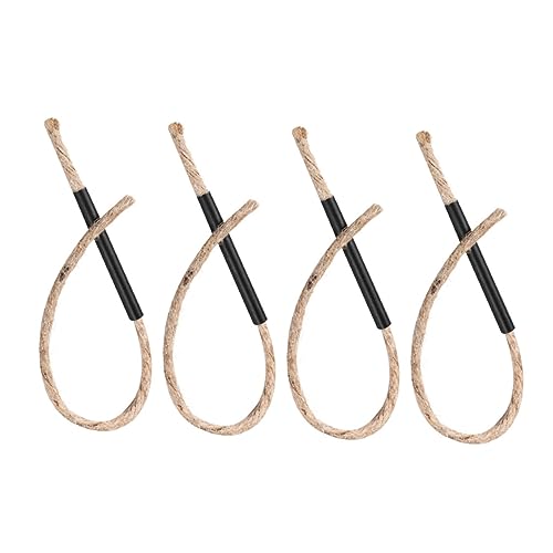 OHPHCALL 4pcs Wax Rope Fire Starter Camping Survival Drill W/Aluminum Handles Easy to Use Outdoor