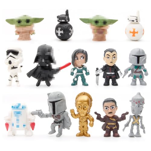 Décoration Gâteau Anniversaire Garçon, 14 Pièces Topper de Gâteau Enfants, 14 Cupcake Topper, Gâteau de Figurines pour Anniversaire Décorations