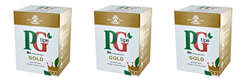 Bundle Of 3 - Pg Tips 80 Gold Pyramind Bags Expires 6/2019 X 3 Delivers 3-5 Days Usa #TOP24