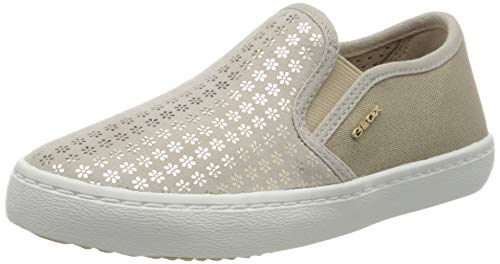 Geox Girl's Slip On Sneakers, Beige, 4 Us #TOP27