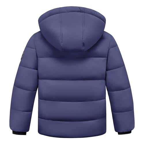 WULFUL Kids Boy's Winter Coat Detachable Hat Puffer Windbreaker Warm Cotton Jacket Parka Down Outdoor Coats3