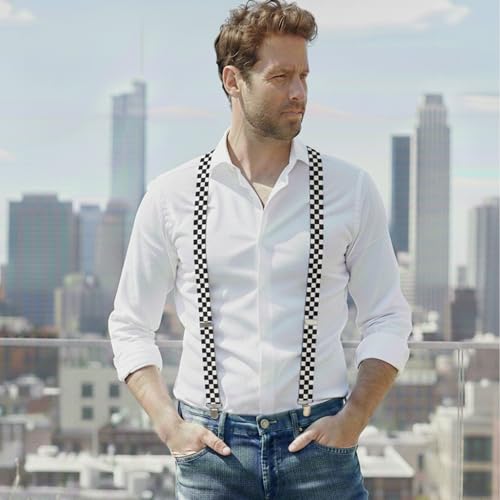 Image of Dibi Suspenders for Men - Adjustable X back Suspender with 4 Strong Clips
