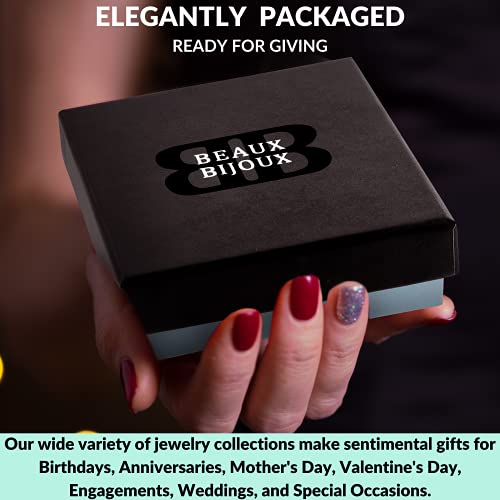 Beaux Bijoux Natural Larimar And Sterling Silver Pear Shaped Pendant Necklace | Natural Gem Stone Jewelry For Women Or Girls #TOP5