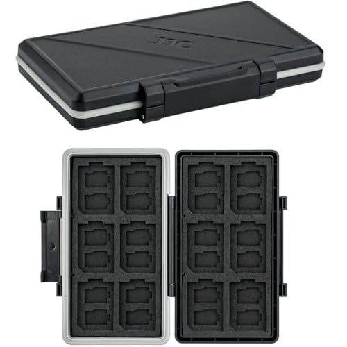 36 Slots Memory Card Case Water-Resistant Anti-Shock Memory Card Wallet for 24 Micro SD SDXC SDHC TF...