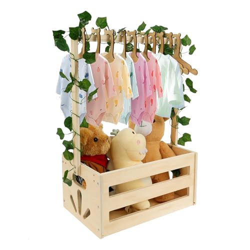 Baúl para Shower y armario de madera para accesorios de bebé en casa 8