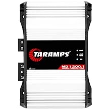 مكبر صوت Taramps MD 1200.1 2 أوم 1200 واط RMS 1 قناة كامل النطاق لنظام صوت السيارة، أحادي الكتلة، مؤشر شاشة LED، فئة D رائع لمضخم الصوت الفرعي