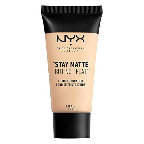 NYX PROFESSIONAL MAKEUP Stay Matte But Not Flat Liquid Foundation, Alabaster, 1.18 Ounce - //coolthings.us