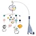 AmyBenton Giostrina Culla Neonato con Telecomando Musica, Carillon Neonati Elettrica con Luci, Culla Proiezione Mobile Neonati