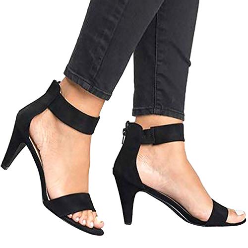 Inornever Open Toe High Heel Sandals for Women Wedding Party Heeled Sandals with Ankle Strap Comfortable Summer Dress… - Image 3